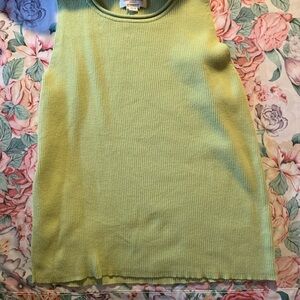 Jones New York Sport Green Sleeveless Ribbed Top Size Medium